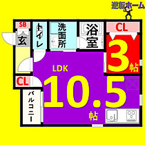 グランレーヴ黒川  ｜ 愛知県名古屋市北区八代町2丁目（賃貸アパート1LDK・1階・33.83㎡） その2