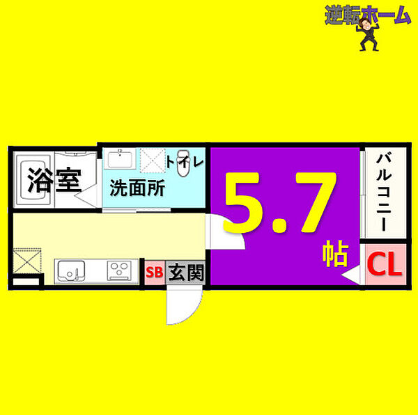 コンフォルテ藤江(コンフォルテフジエ) ｜愛知県名古屋市中村区藤江町3丁目(賃貸アパート1K・3階・21.90㎡)の写真 その2