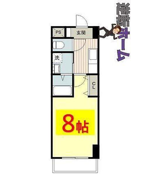 ベクヴェーム・ラウム 60B｜愛知県名古屋市熱田区野立町1丁目(賃貸マンション1K・6階・24.77㎡)の写真 その2