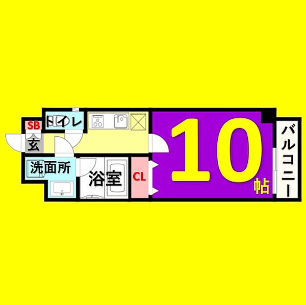 ロージュサクラ ｜愛知県名古屋市中区新栄1丁目(賃貸マンション1K・2階・30.23㎡)の写真 その2