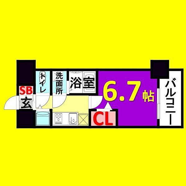 愛知県名古屋市西区幅下2丁目(賃貸マンション1K・11階・22.65㎡)の写真 その2