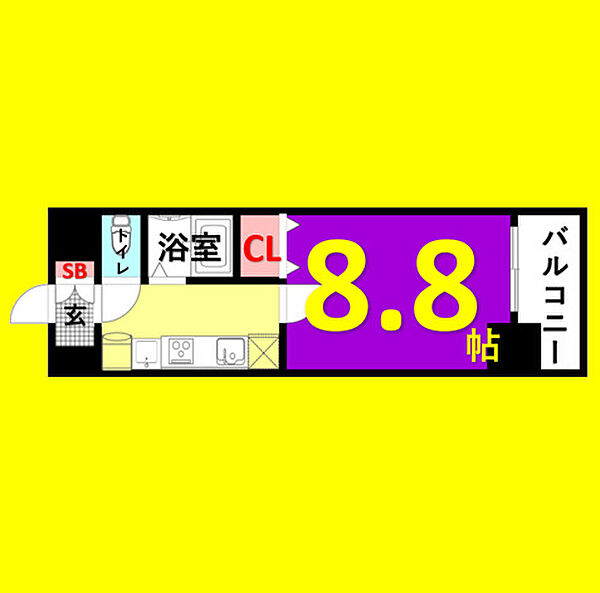 パルティール覚王山 ｜愛知県名古屋市千種区田代本通1丁目(賃貸マンション1K・3階・27.65㎡)の写真 その2