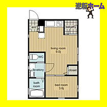 WELL-BEING六番町 201 ｜ 愛知県名古屋市中川区十番町2丁目7-1（賃貸アパート1LDK・2階・30.45㎡） その2