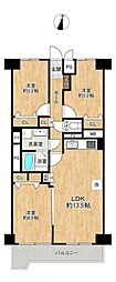 南浦和パークハイツ 3LDKの間取図画像