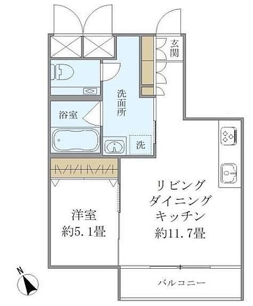 フォーリア西麻布ＣＡＳＡ 104｜東京都港区西麻布4丁目(賃貸マンション1LDK・地下1階・40.43㎡)の写真 その2