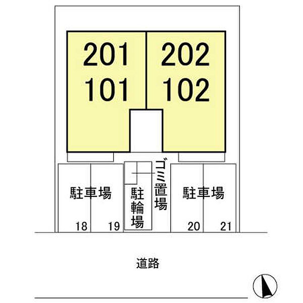 アネシスガーデンＣ ｜千葉県松戸市新松戸7丁目(賃貸アパート2LDK・1階・59.58㎡)の写真 その3