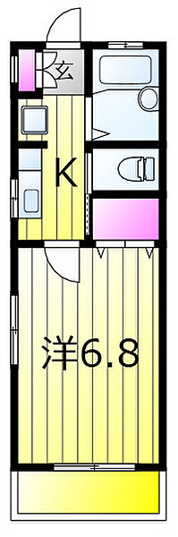 MISAKI II ｜千葉県松戸市根本(賃貸アパート1K・1階・22.80㎡)の写真 その2