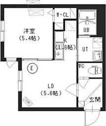 ホロムア美園 3階1LDKの間取り