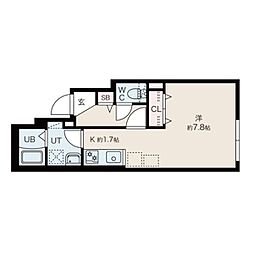 ファランドール幌平橋 4階1Kの間取り