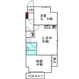 エルカミノ平岸 10階2LDKの間取り