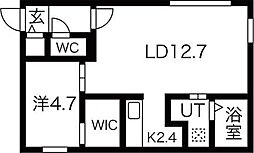Felice tre(フェリーチェトレ) 4階1LDKの間取り