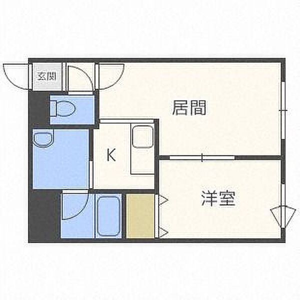 北海道札幌市豊平区豊平四条5丁目(賃貸マンション1LDK・2階・31.85㎡)の写真 その2