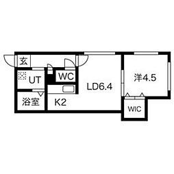 ポルトボヌール南7条 1LDKの間取図画像