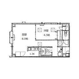 サンライト平岸 1LDKの間取図画像