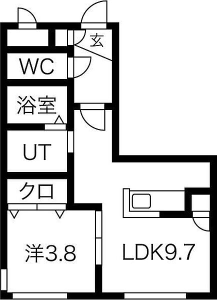 北海道札幌市中央区南二条西18丁目(賃貸マンション1LDK・1階・33.54㎡)の写真 その2
