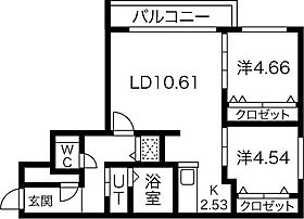 プライムコート平岸 305 ｜ 北海道札幌市豊平区平岸三条10丁目（賃貸マンション2LDK・3階・54.07㎡） その2