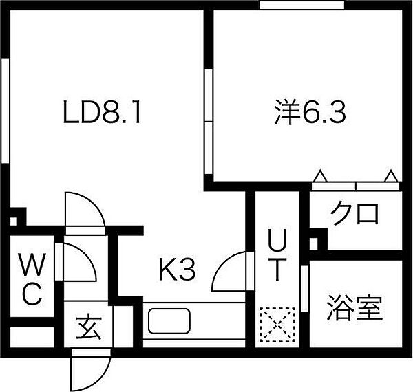 北海道札幌市白石区本通9丁目南(賃貸マンション1LDK・4階・39.25㎡)の写真 その2