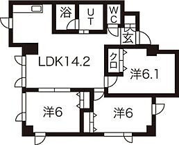 M&R  ｜ 北海道札幌市白石区平和通10丁目北（賃貸マンション3LDK・3階・68.42㎡） その2