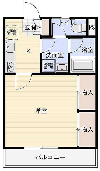 プレジュールレイ 102｜鳥取県米子市角盤町4丁目(賃貸マンション1K・1階・30.56㎡)の写真 その2