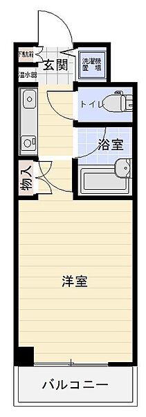 ヴィラージュ・ヴェール 201｜鳥取県米子市大工町(賃貸マンション1K・2階・25.20㎡)の写真 その2