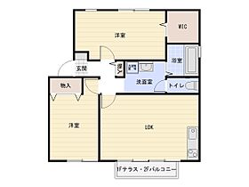 ガーデンコート　Ｂ 101 ｜ 鳥取県米子市旗ヶ崎6丁目7番33号（賃貸アパート2LDK・1階・62.00㎡） その2