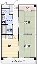 ベルトピア米子　A 102 ｜ 鳥取県米子市目久美町25-2（賃貸マンション2DK・1階・40.00㎡） その2