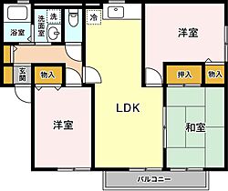 プランドール　Ｃ 202 ｜ 鳥取県米子市新開7丁目18-23（賃貸アパート3LDK・2階・68.75㎡） その2