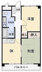 ベルトピア米子　A 7階2DKの間取り