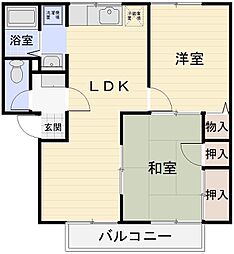 グランシャリオA 2LDKの間取図画像