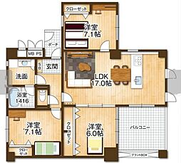 間取図画像 3LDK
