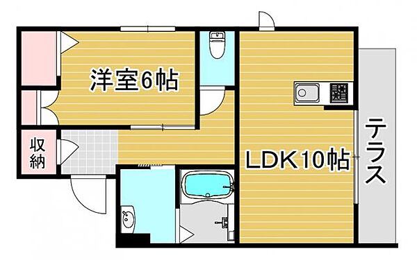 シャーメゾンボナール ｜大阪府大阪市西淀川区大和田5丁目(賃貸アパート1LDK・1階・43.59㎡)の写真 その2