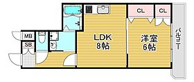 朝日プラザ江戸堀  ｜ 大阪府大阪市西区江戸堀3丁目（賃貸マンション1LDK・6階・39.90㎡） その2