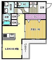 アメニティハウス玉川  ｜ 大阪府大阪市福島区玉川2丁目（賃貸アパート1LDK・2階・42.23㎡） その2