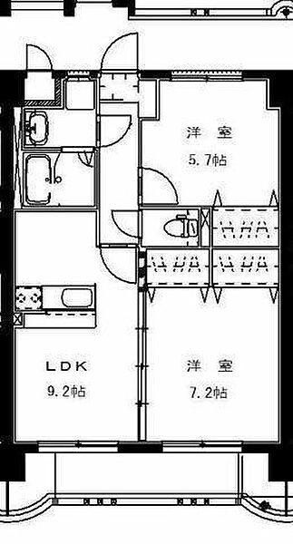 ユーミー新城 202｜宮崎県宮崎市新城町(賃貸マンション2LDK・2階・52.90㎡)の写真 その2