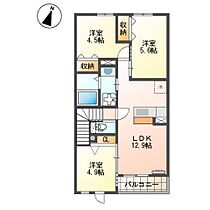 サウスフォレスター 202 ｜ 宮崎県宮崎市赤江字飛江田（賃貸アパート3LDK・2階・62.59㎡） その2