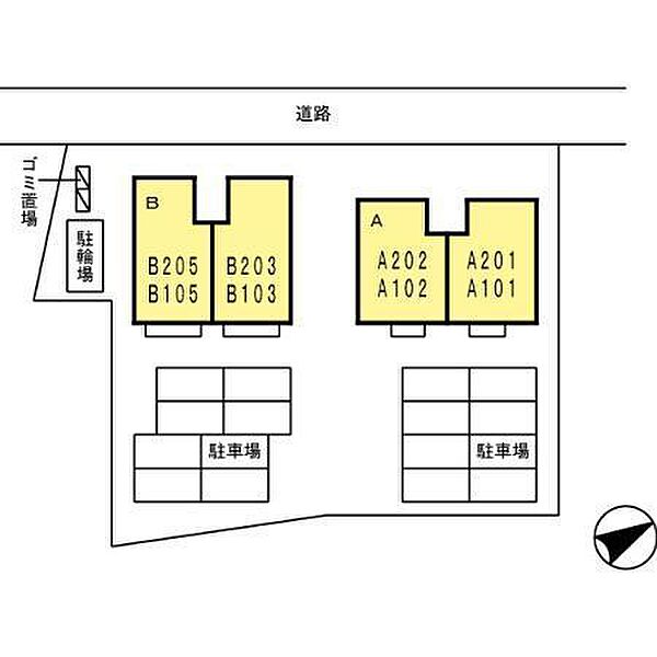 ポムダムールKN　A棟 102｜宮崎県宮崎市本郷1丁目(賃貸アパート2LDK・1階・53.76㎡)の写真 その5