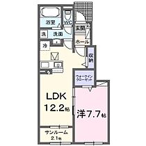 R.N.P　レジデンスII 104 ｜ 宮崎県宮崎市佐土原町下田島（賃貸アパート1LDK・1階・50.14㎡） その2