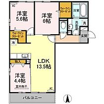 エスポアール・タカムラIII　B棟 203 ｜ 宮崎県宮崎市大字本郷北方（賃貸アパート3LDK・2階・67.51㎡） その2