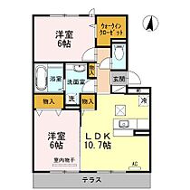 アルティスタA 105 ｜ 宮崎県宮崎市花ヶ島町（賃貸アパート2LDK・1階・56.44㎡） その2