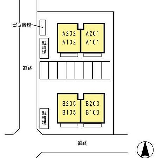 アムール神宮B 105｜宮崎県宮崎市神宮西2丁目(賃貸アパート2LDK・1階・55.47㎡)の写真 その5