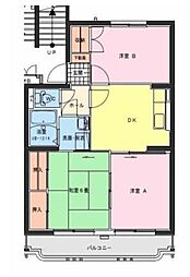 ジェネシス大島A 3DKの間取図画像