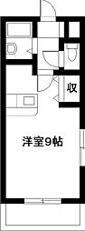 エレガンス11 ワンルームの間取図画像