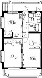 アンシャンテ2 2LDKの間取図画像