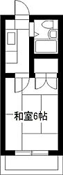 コーポ城南 1Kの間取図画像