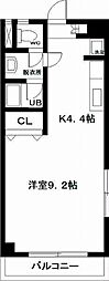 ism ワンルームの間取図画像