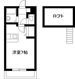 エレガンスメゾン5C ワンルームの間取図画像
