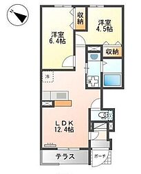 サンタプレイス7 2LDKの間取図画像