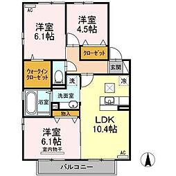 アルシオネB 3LDKの間取図画像