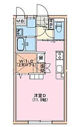 シャンテハイムV ワンルームの間取図画像