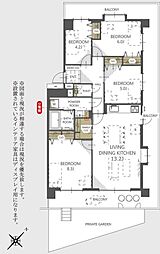 中山パーク・ホームズ 4LDKの間取図画像